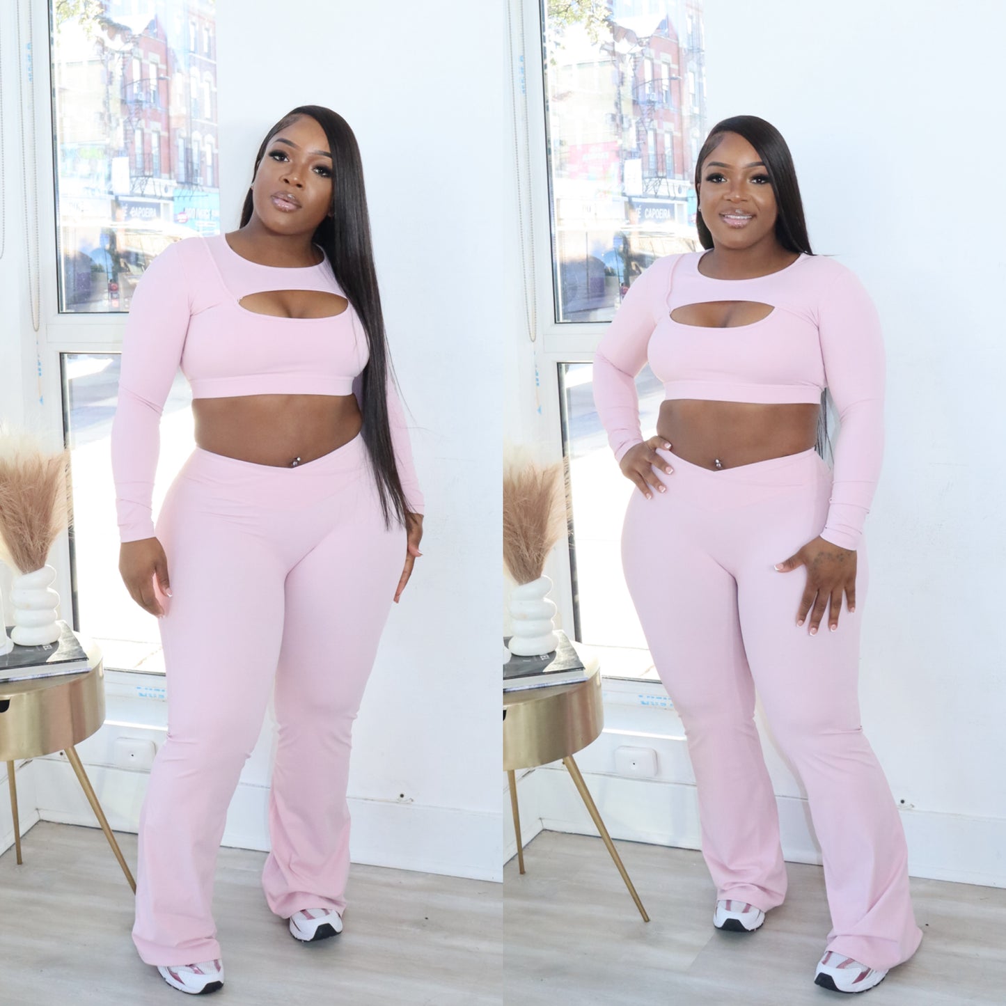 Peek-a-boo 2pc set (flare)