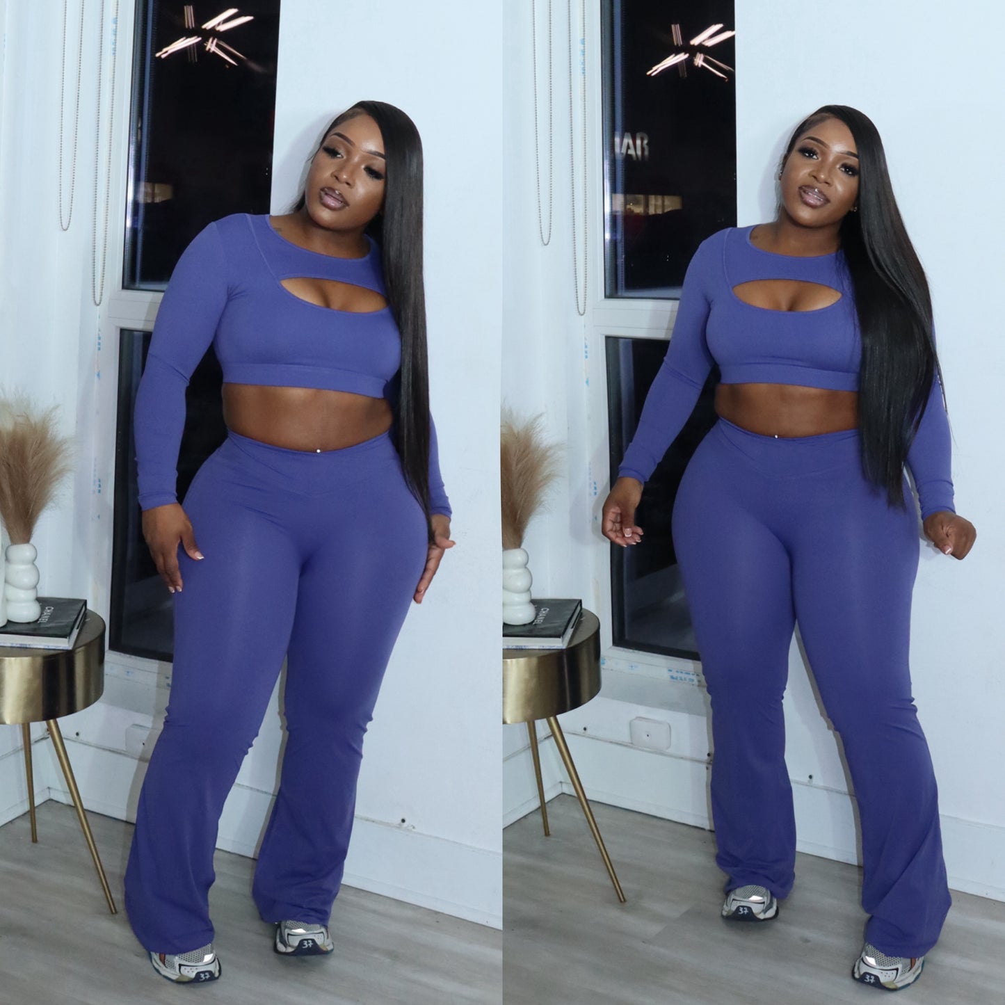 Peek-a-boo 2pc set (flare)