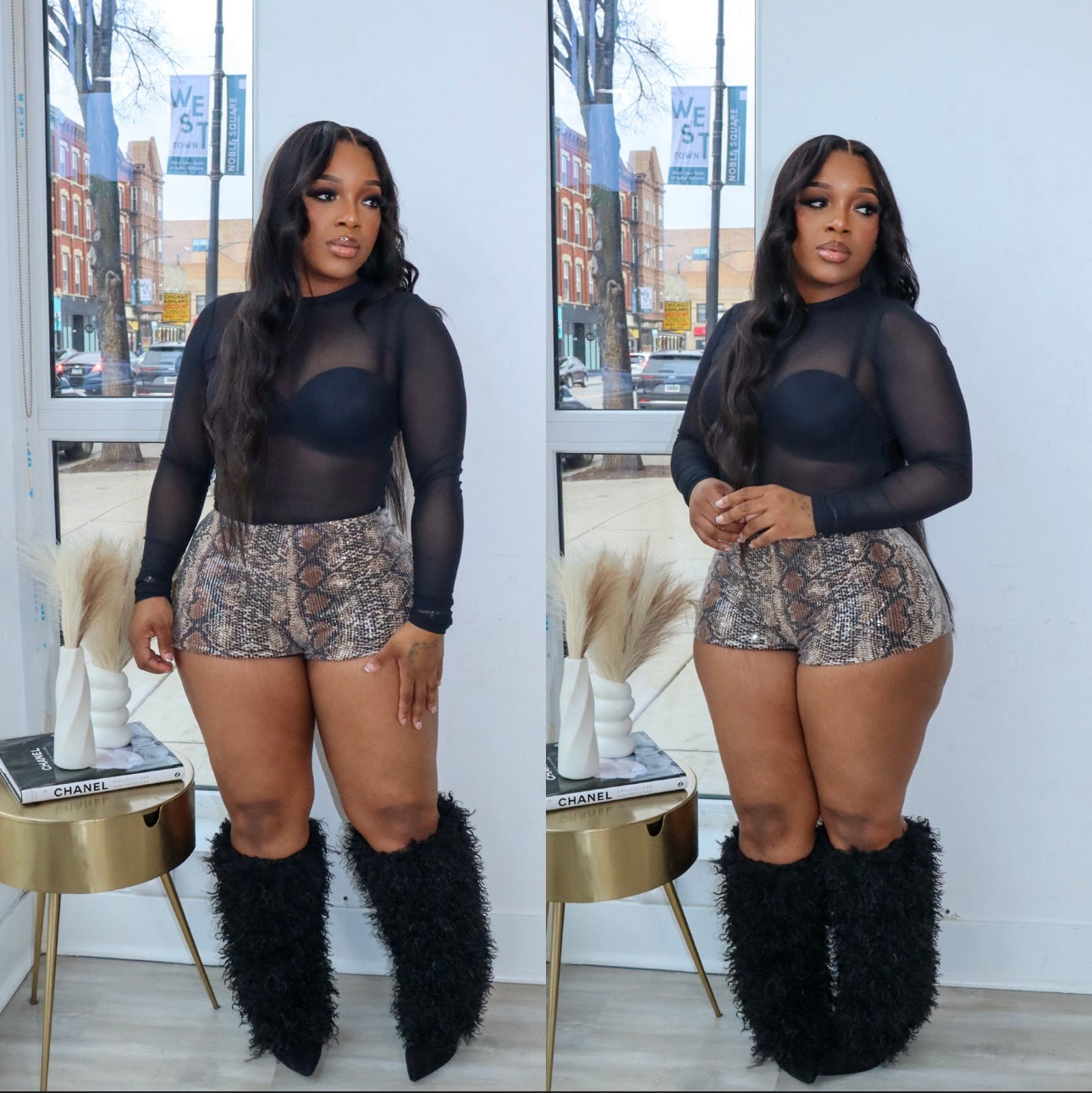 Leopard Sequin short