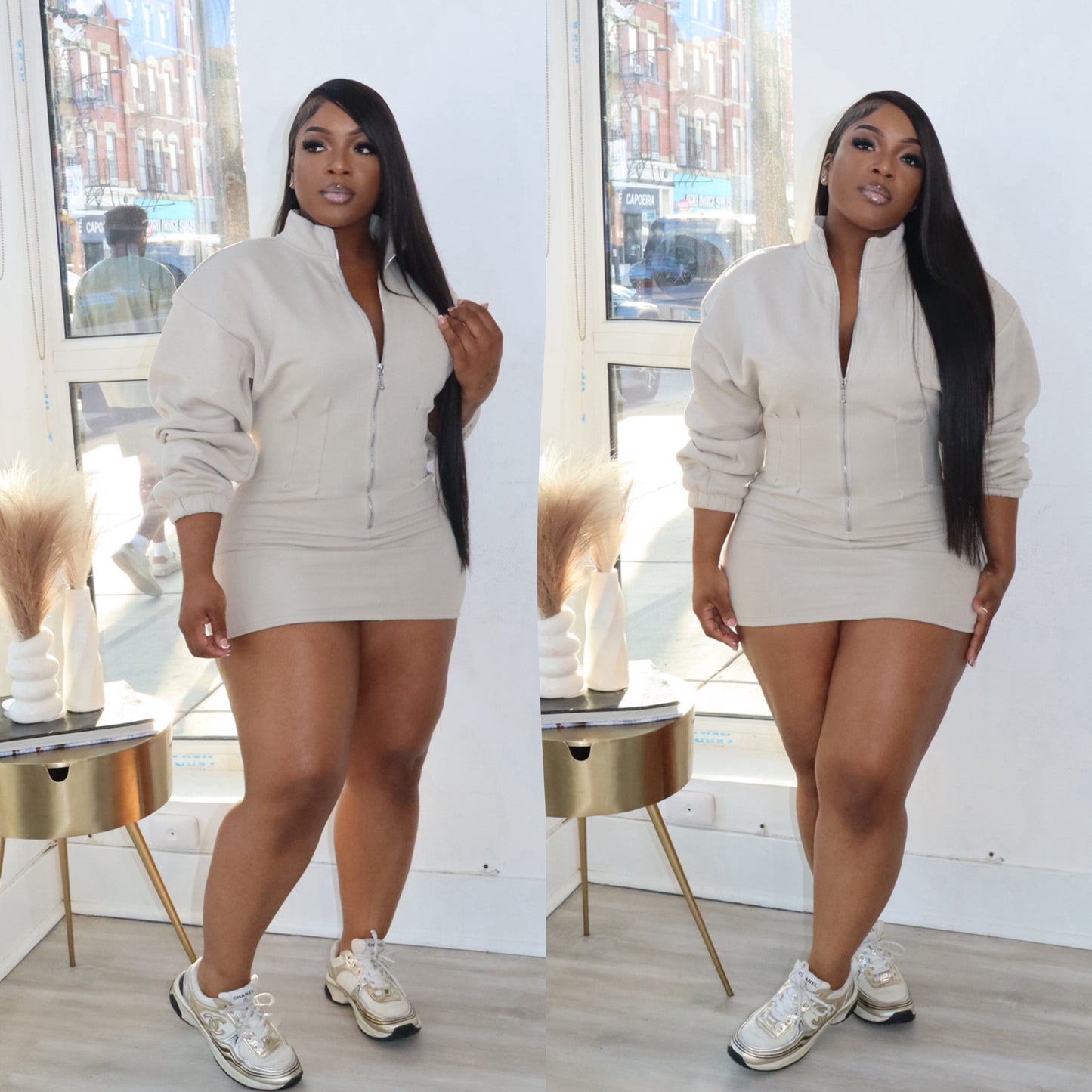 Puffed up dress