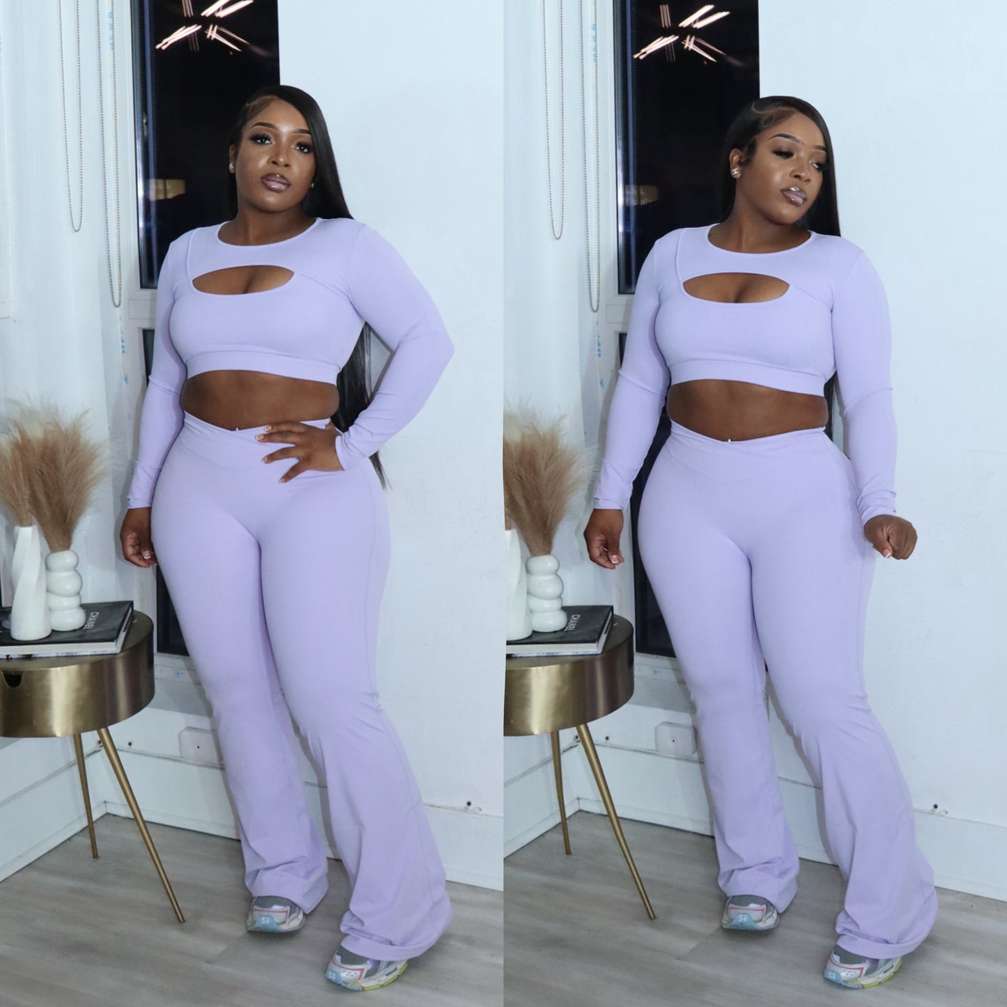 Peek-a-boo 2pc set (flare)