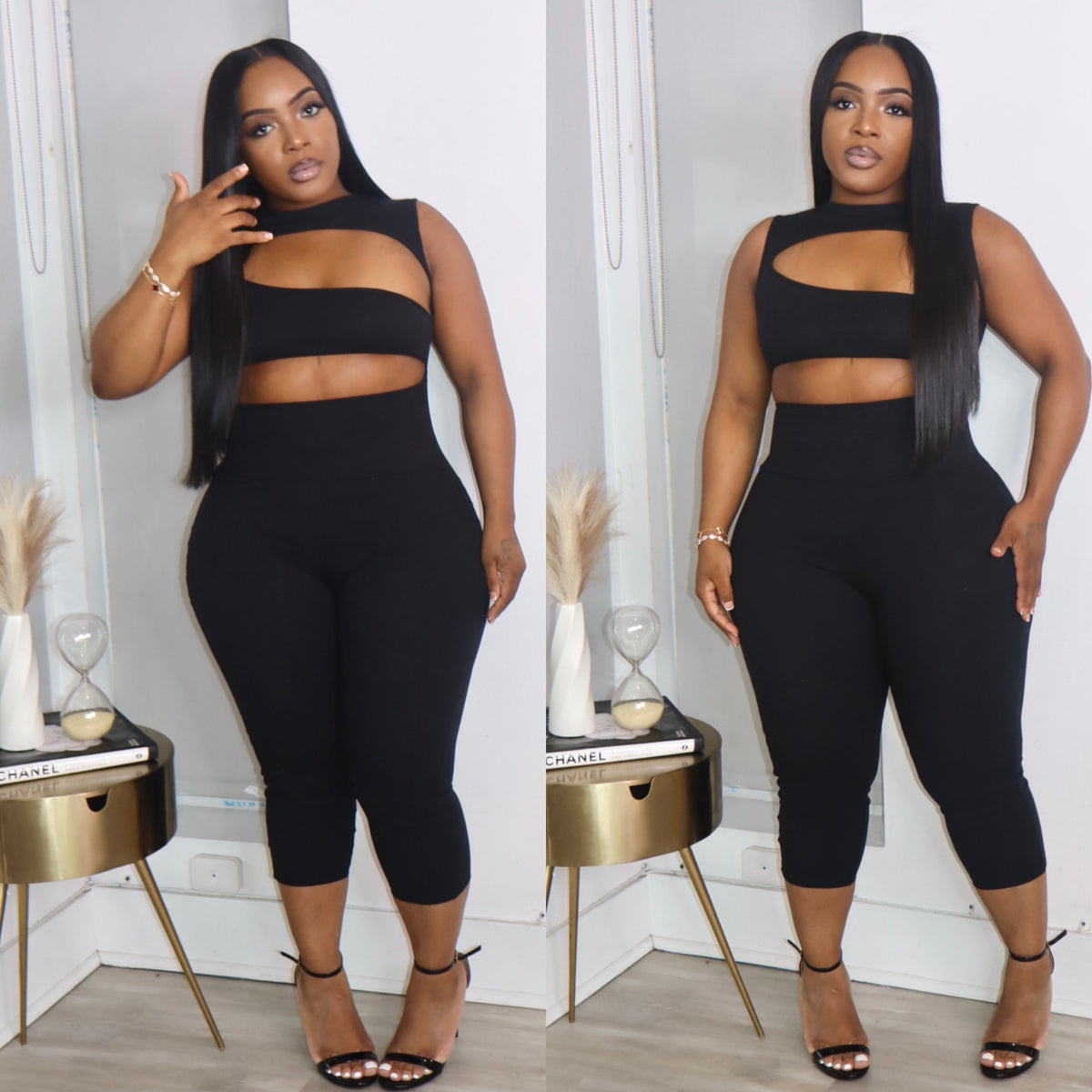 Cut it out capri romper