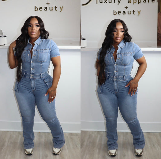 2denim jumpsuit