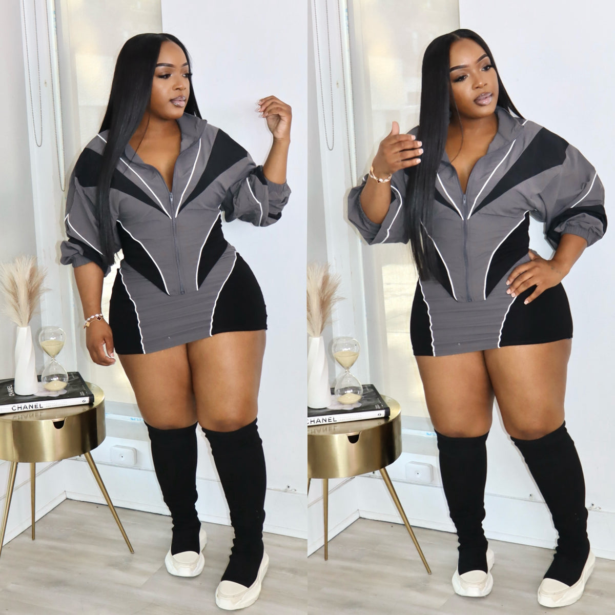 Windbreaker skirt set