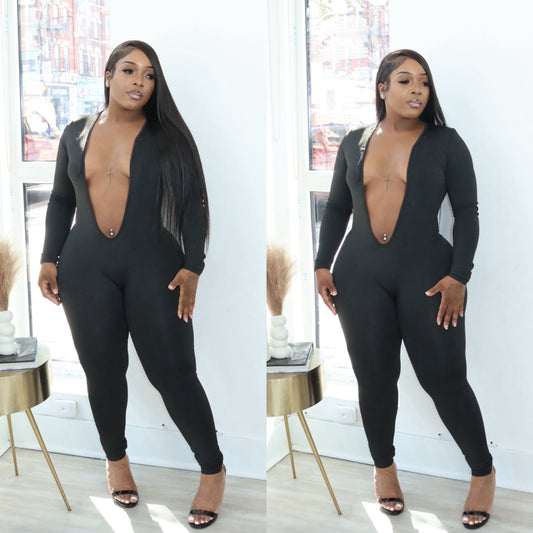 Deep V jumpsuit