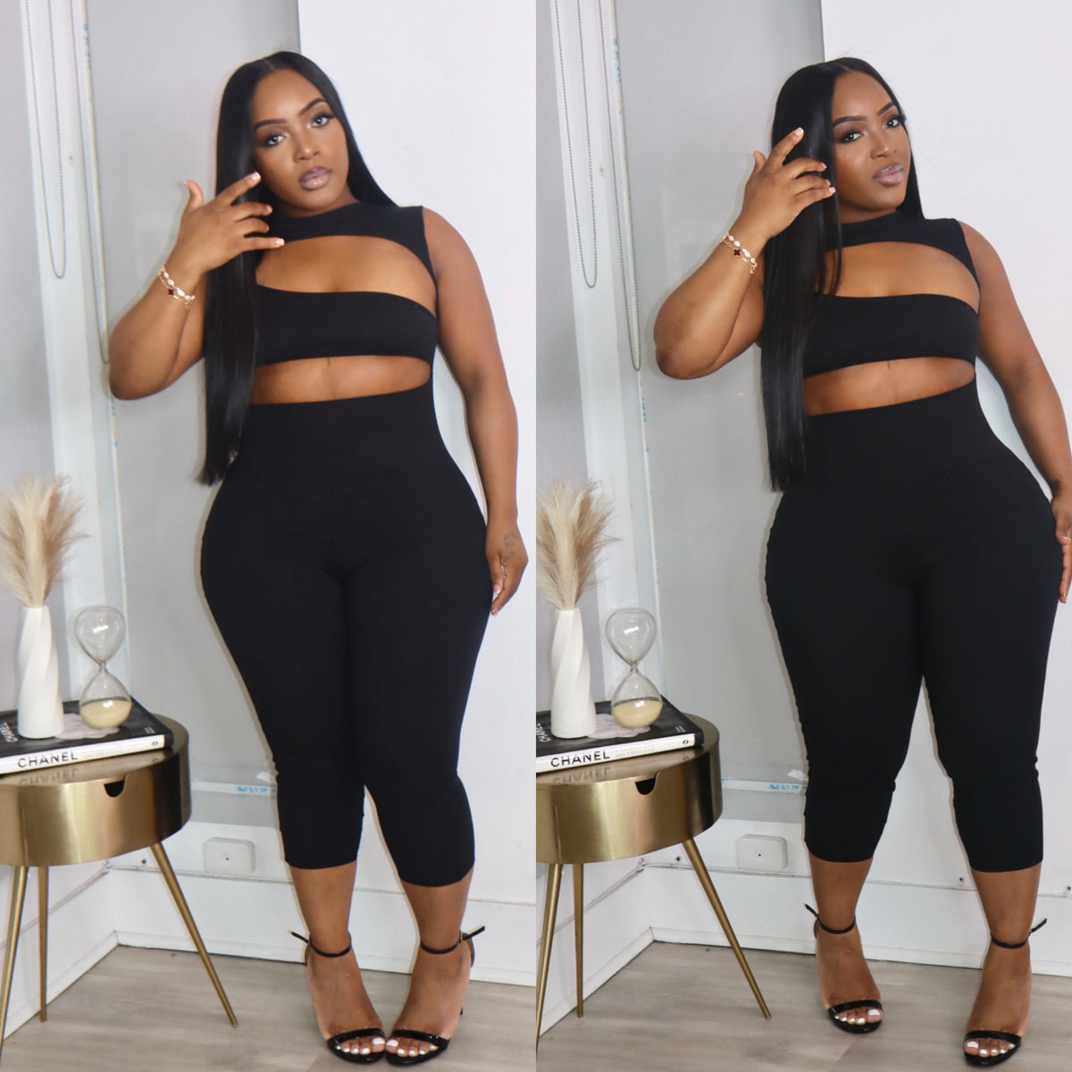 Cut it out capri romper