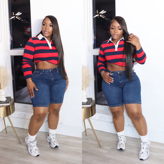 Denim Bermuda shorts
