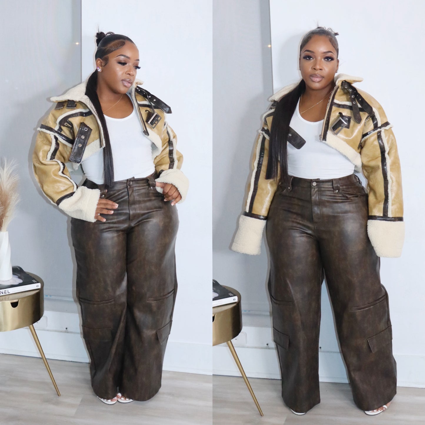 Brown stone pants